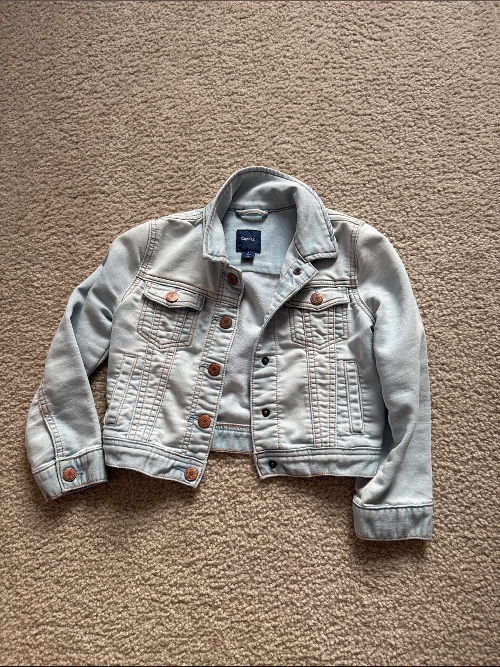 GAP Light Blue Kids Denim Jacket with Copper Buttons